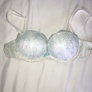 White and blue bra